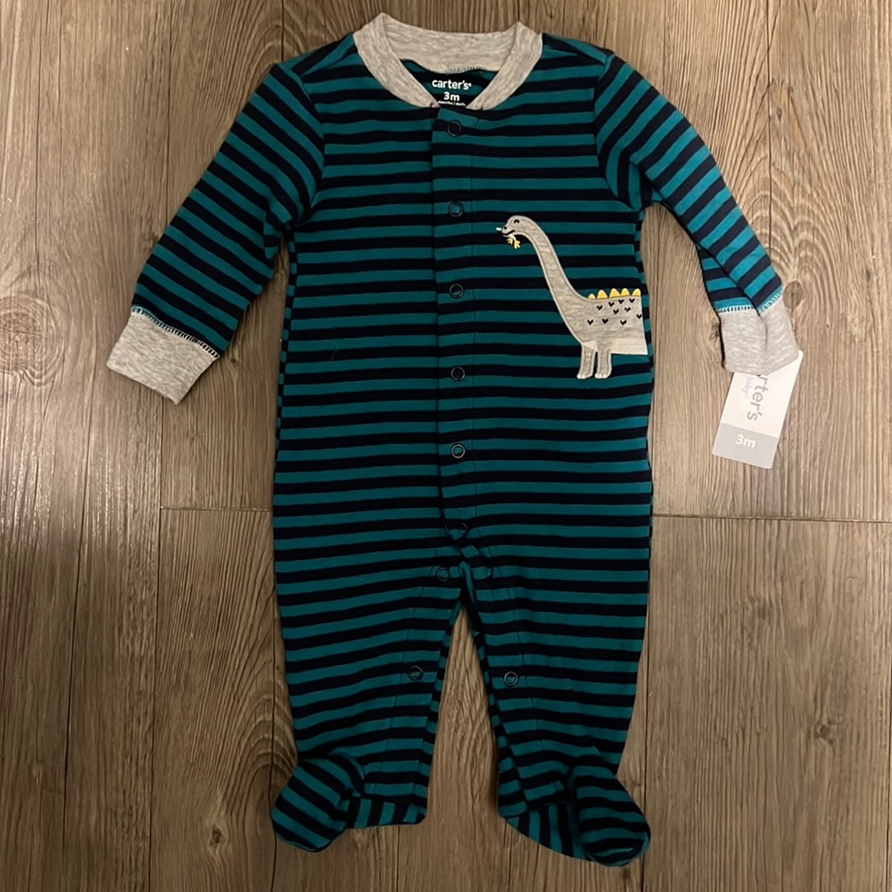 Blue Baby Dinosaur Carter’s Snap & Play NWT - Picture 1 of 5
